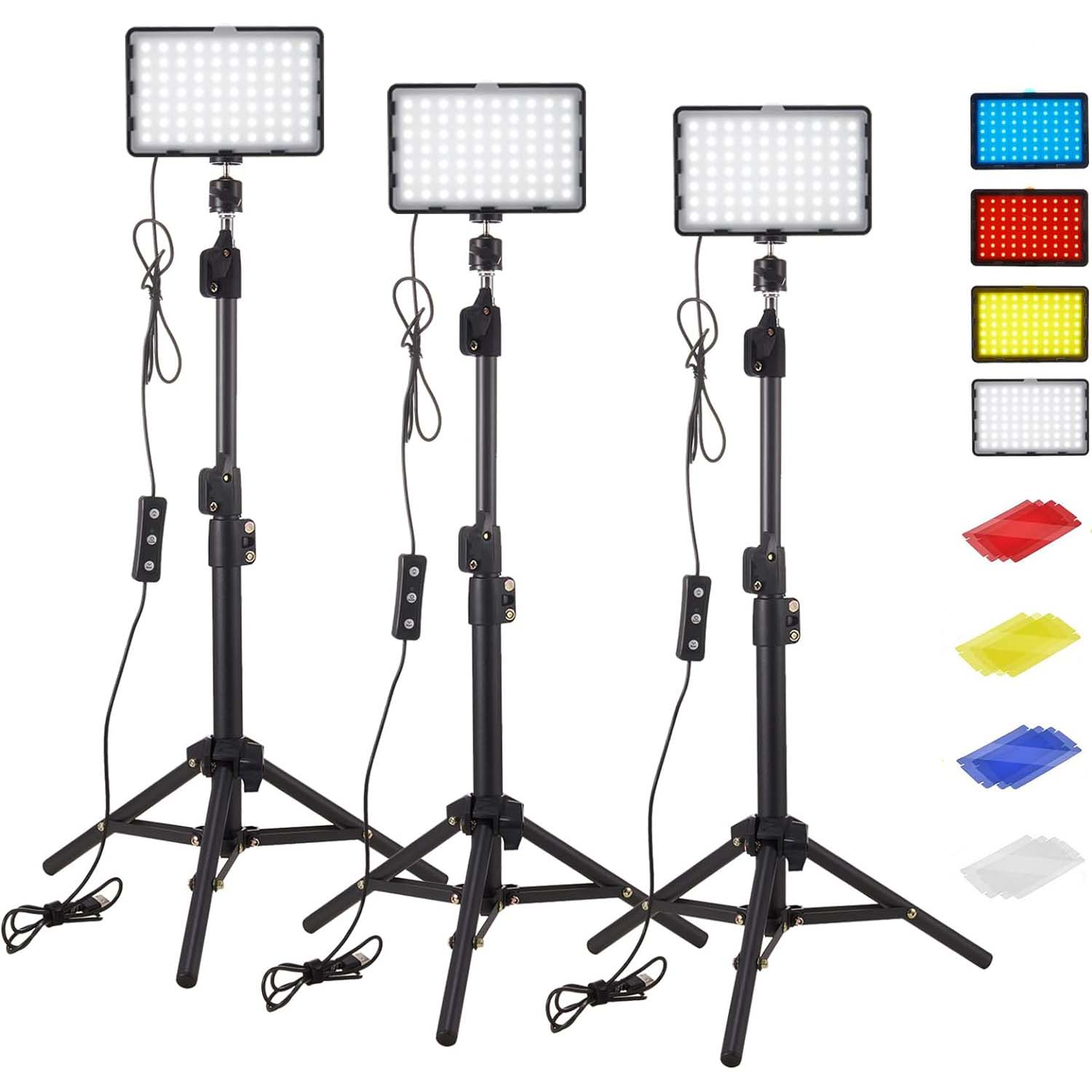 Photography Umbrella Lighting Kit - LED Fotografie Video Licht Paneel Verlichting