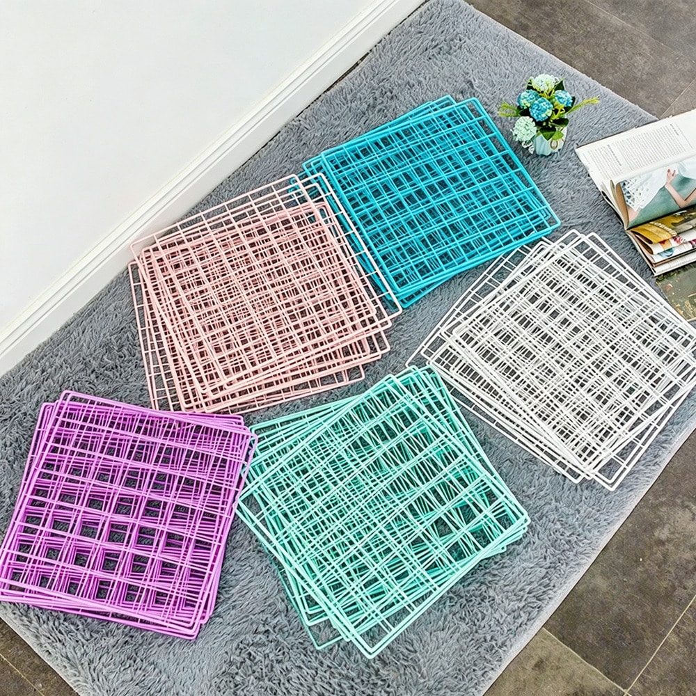Photography Lighting Grid - Pastelkleurige 30CM vierkante draadgaas wandorganizer, metalen