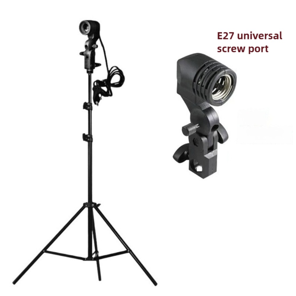 Photography Lighting For Studio - Gloeilampstandaard 2M, E27 AC-aansluiting met parasollamphouder,