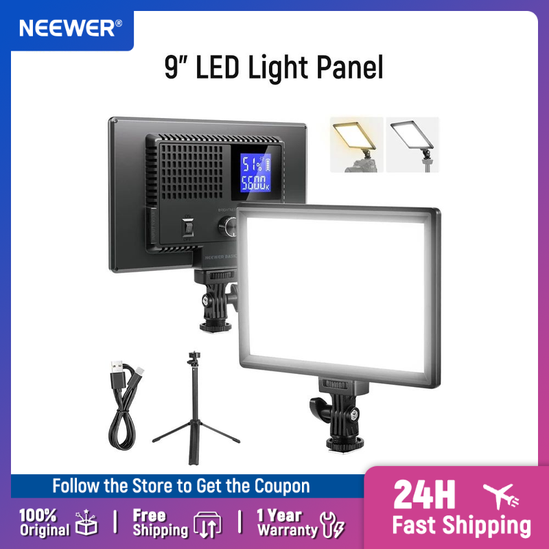 Photography Lighting Basics - NEEWER Basics 9 inch LED-lichtpaneel, 3200-5600K