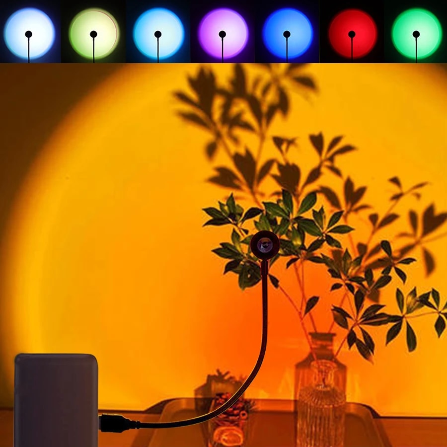 Photography Lighting Setup - MeeToo USB Zonsondergang Sfeerlamp Led Projector