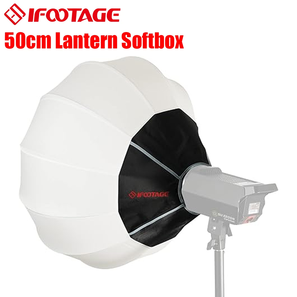 Barn Door Modifier - Ifootage 65X65Cm Lantaarn Softbox Quick Release
