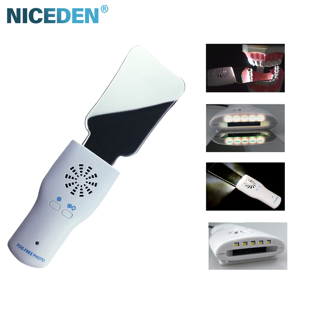 Photography Lighting Game - Tandheelkundige anti-condensspiegelset Orthodontische reflector met LED-verlichting
