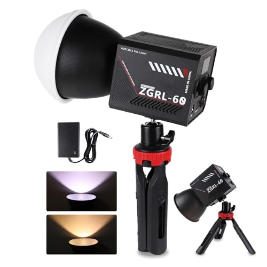 Photography Lighting For Studio - 60W COB LED-videolamp Handheld draagbaar met