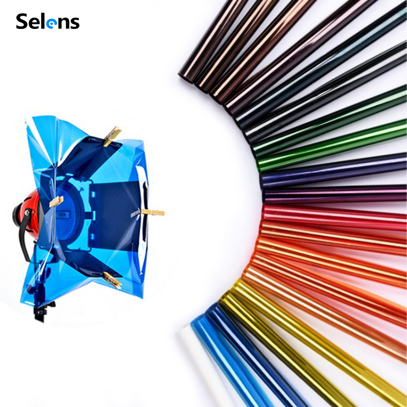 Photography Umbrella Lighting Kit - Selens 14 Kleuren 40*50 cm Filter