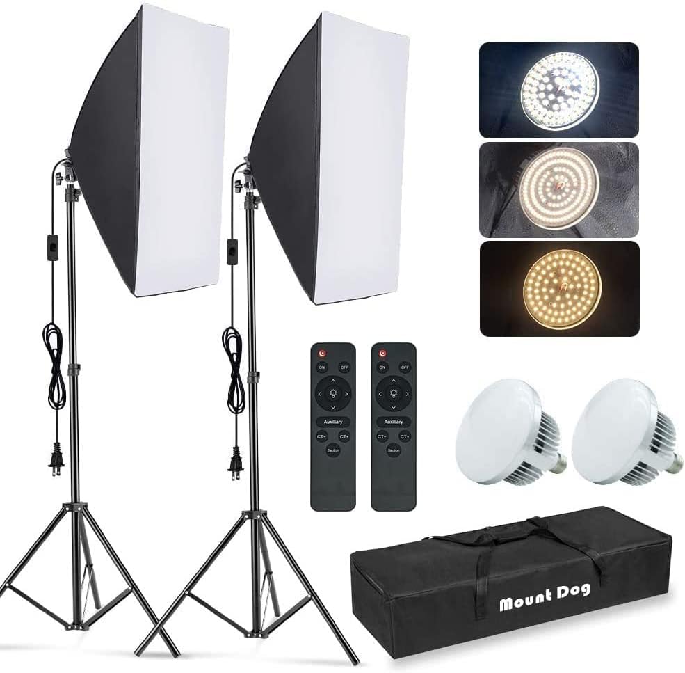Photography Led Lighting Kit - Fotografie Softbox Verlichtingsset, 2-pack 19,7