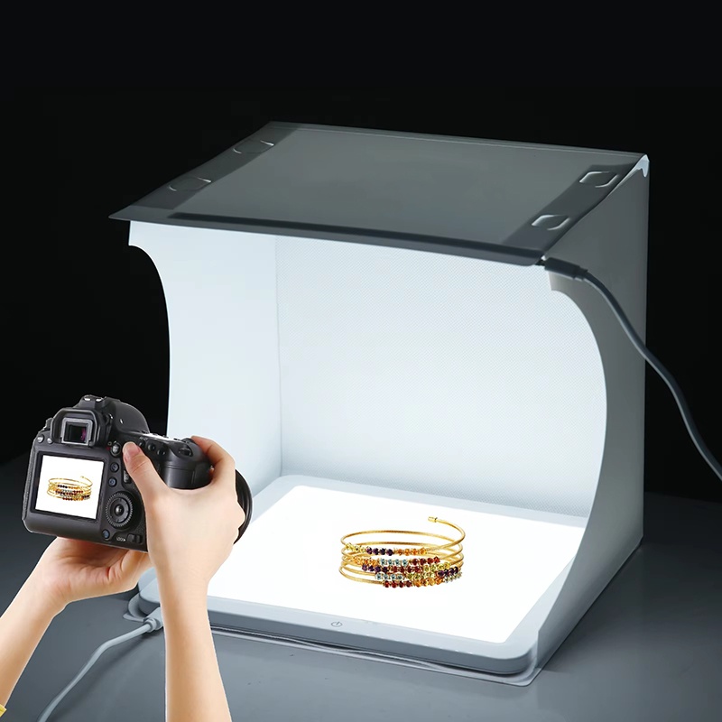 Photography Lighting Setup - 20cm Draagbare Fotobox Fotografie Opvouwbare LED