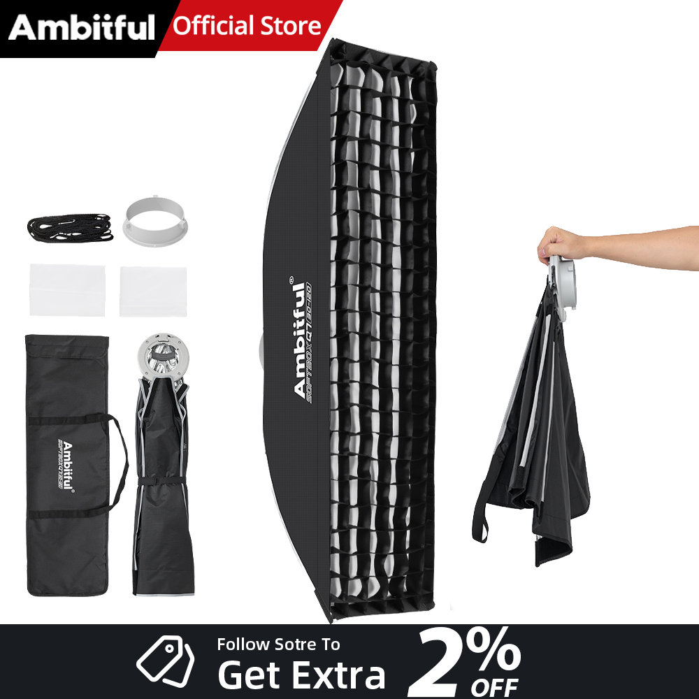 Photography Lighting Grid - Ambitieuze Q7-II 30*120cm Bowens Mount Strip