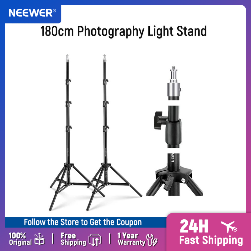 Photography Lighting Basics - NEEWER Basics 6ft/180cm Fotografie Lichtstatief 2-pack,