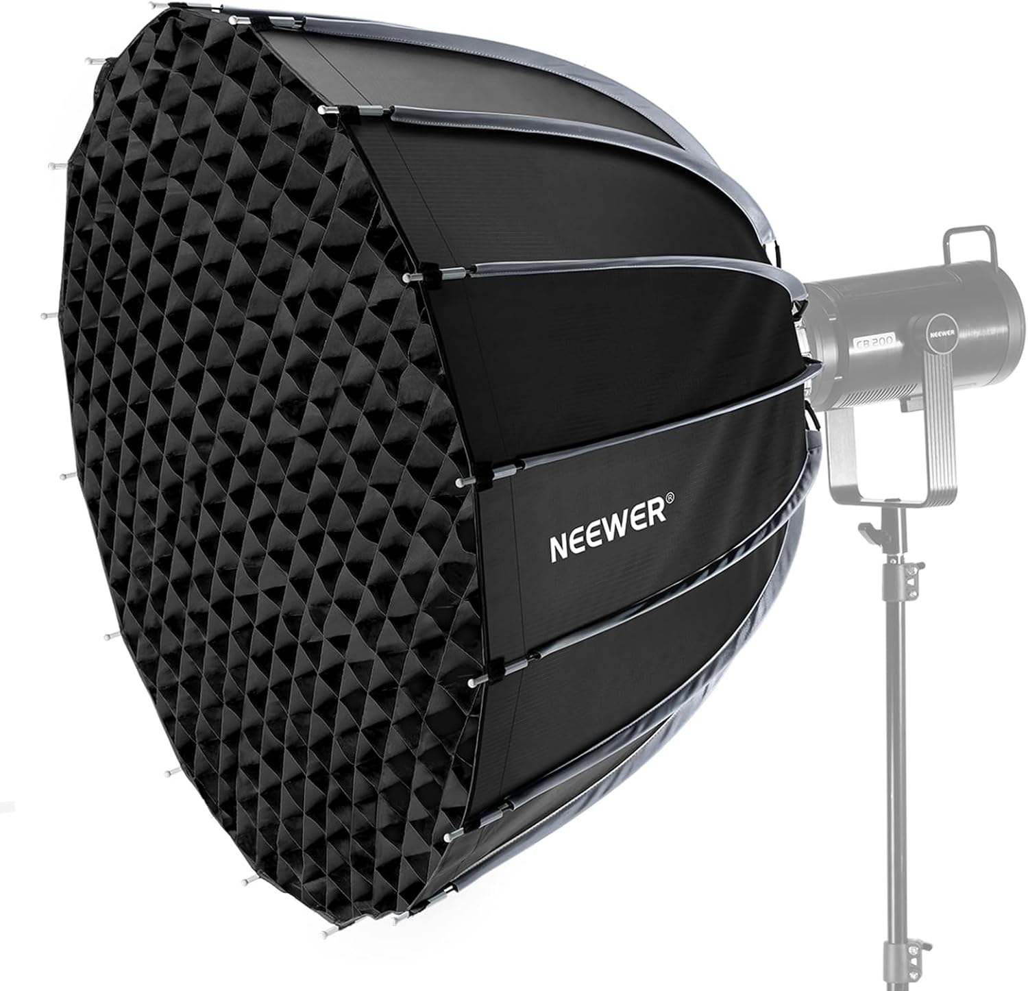 Macro Photography Lighting Kit - Parabolische softbox met Bowens-bevestiging, 35,4-inch snelontgrendelbare