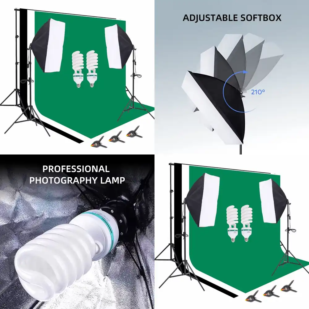 Photography Umbrella Lighting Kit - Fotostudio-apparatuur 2,6*3m achtergrondstandaard fotografie achtergrondset softbox