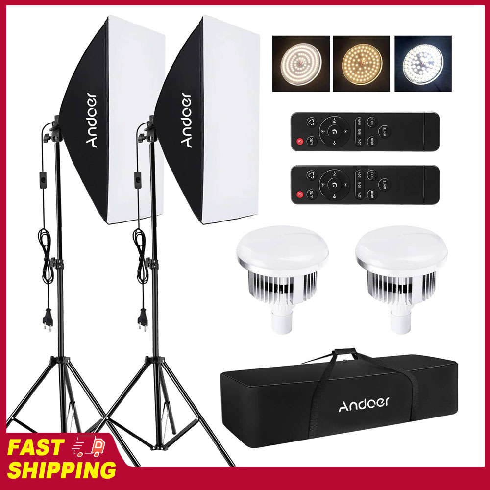 Photography Led Lighting Kit - Andoer Softbox Verlichtingsset Studio Fotografie Lichtset