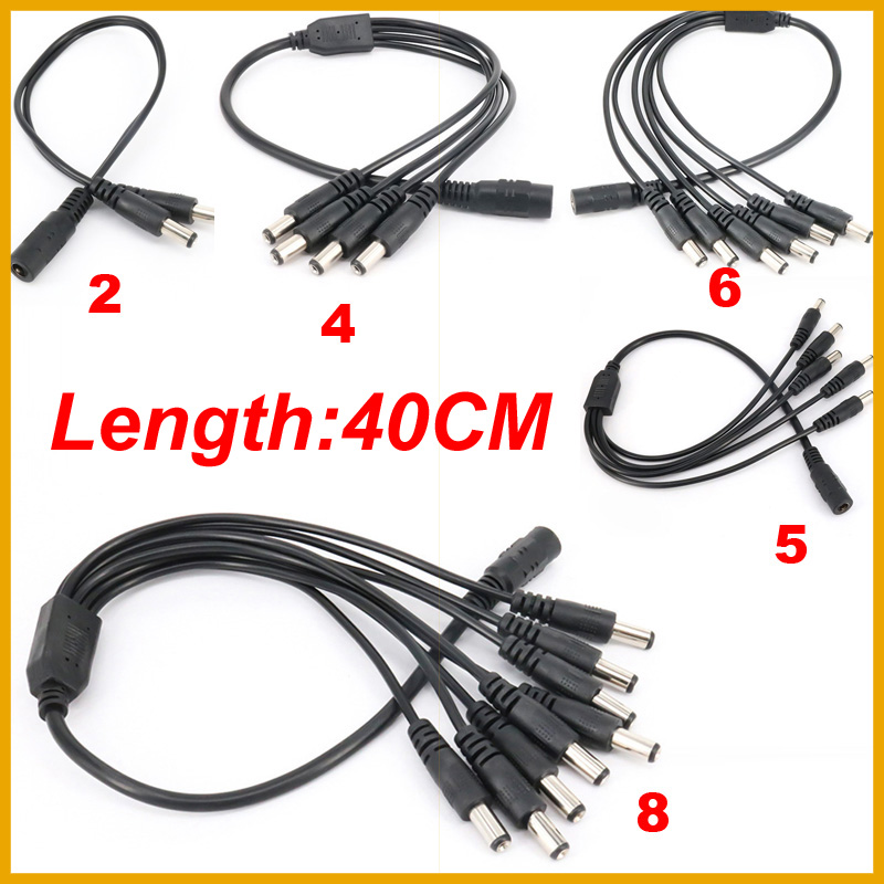 Photography Led Lighting Kit - NIEUWE 5,5*2,1mm 1 naar 2/3/4/5/6/8-weg DC-stroomsplitterkabel