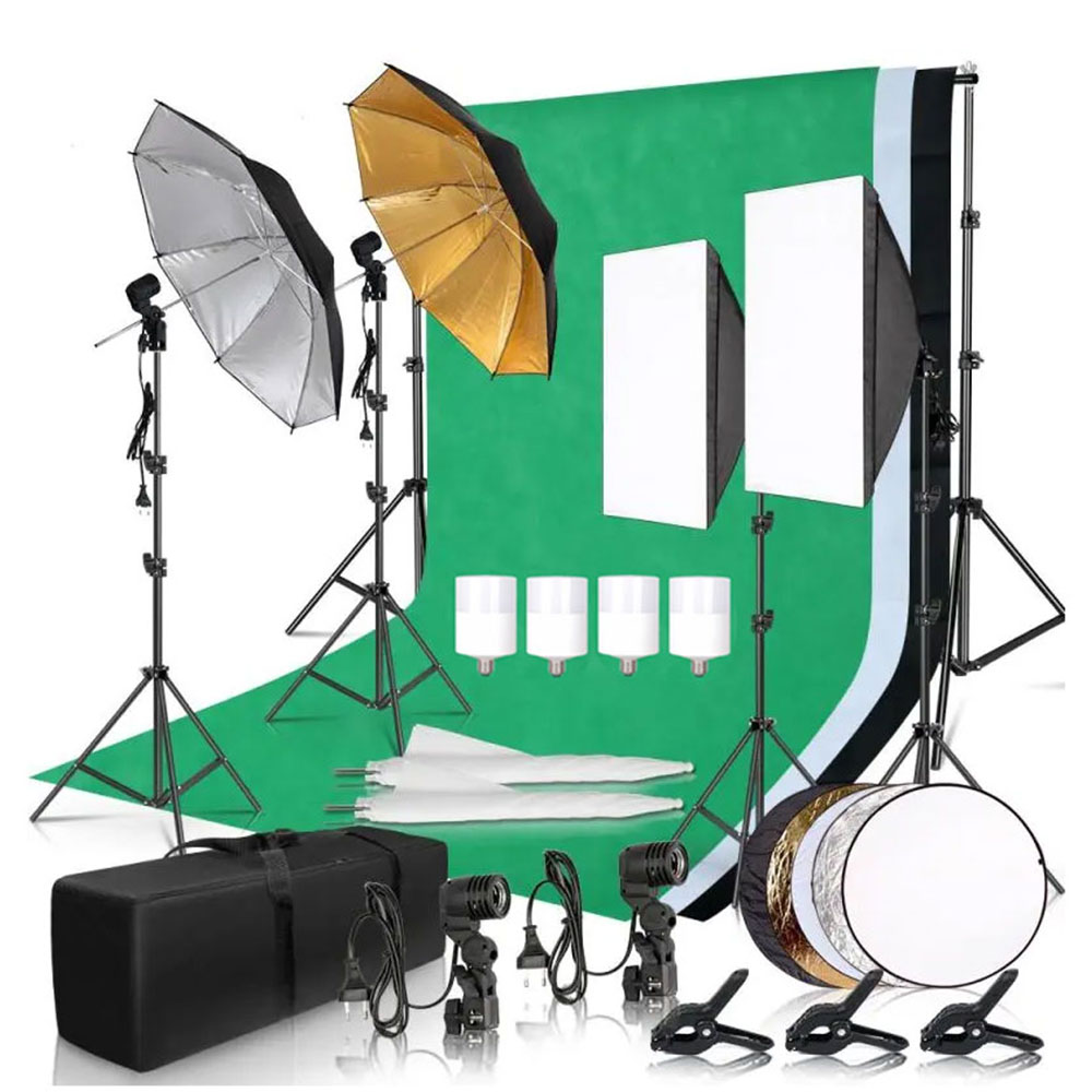 Photography Lighting Setup - Fotografie Fotostudio Softbox Verlichtingsset Met 2.6x3M