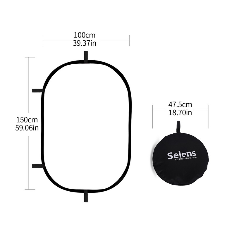 Photography Lighting For Studio - 100X150CM Opvouwbare Ovale Reflector Zachte Licht