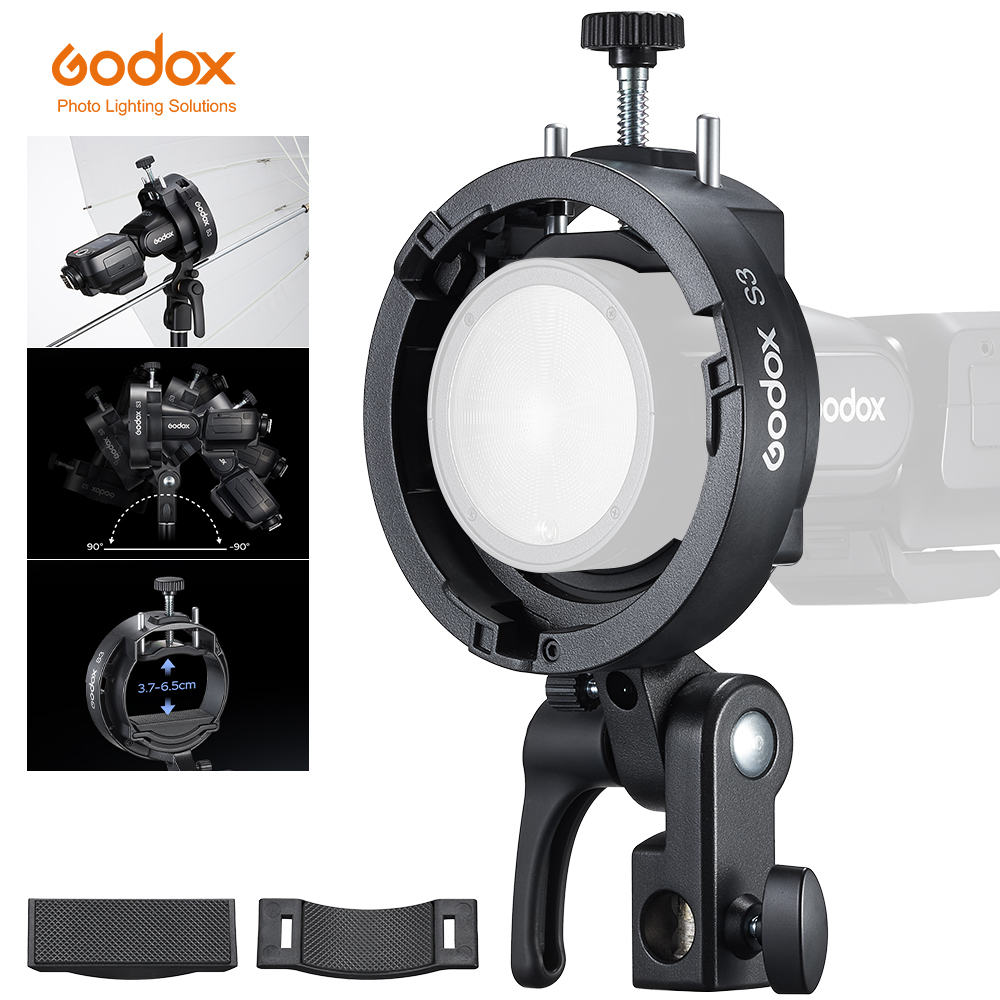 Godox Speedlite Flash - GODOX S3 Flitsbeugel Speedlite Beugel met