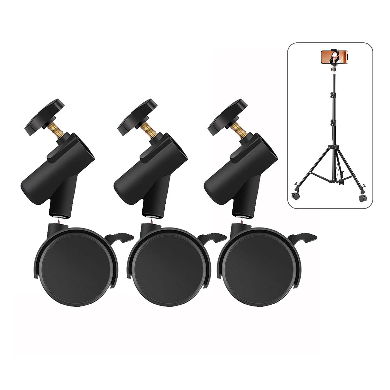 Photography Lighting Setup - 3 stks/set flexibele zwenkwielen met montagegaten