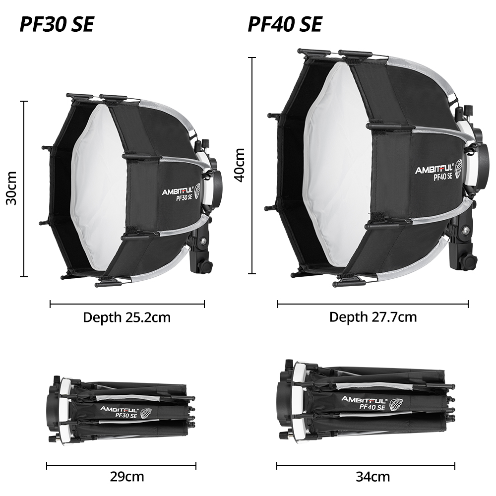 AMBITFUL PF30/PF40 30cm/40cm M - Godox Speedlite Flash recensie en prijs